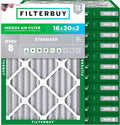 16x20x2 MERV 8 Air Filter 12-Pack - Long-Lasting Dust Defense