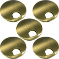 Electriduct 2-3/8 in Metal Desk Grommet 5-Pack - Brushed Brass