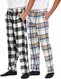 Men's Cotton Super Soft Flannel Plaid Pajama Pants 2 Pack - Cozy