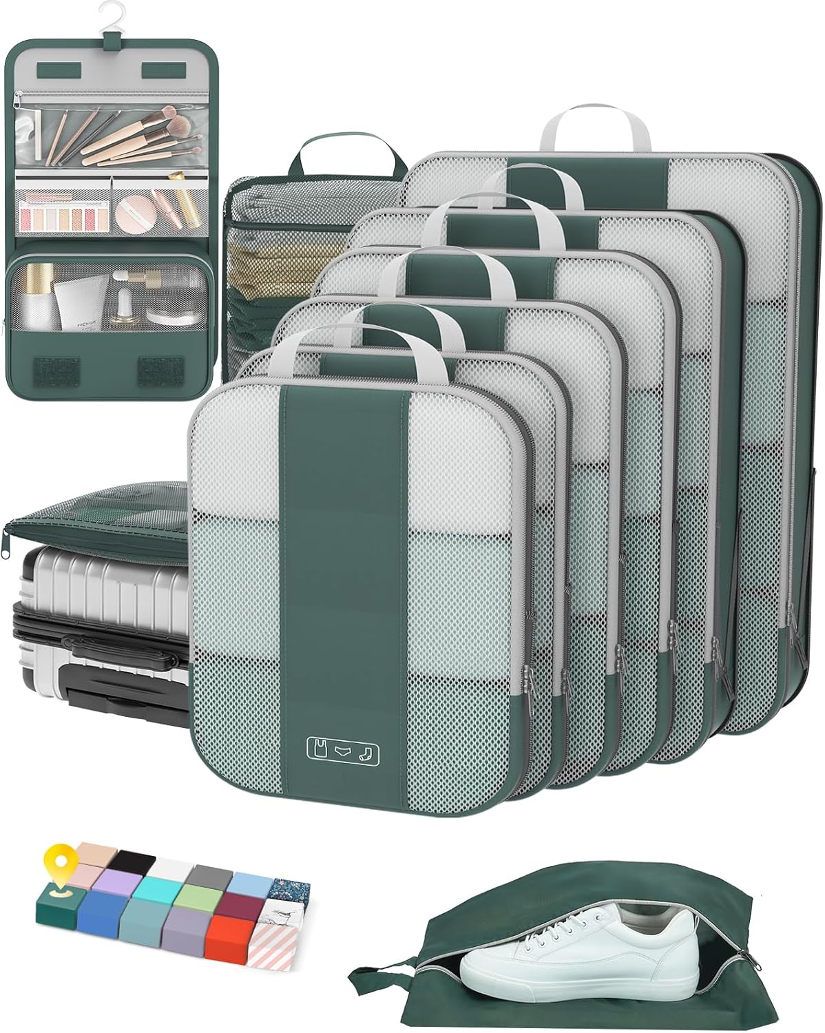10 Set Compression Packing Cubes for Travel Essentials