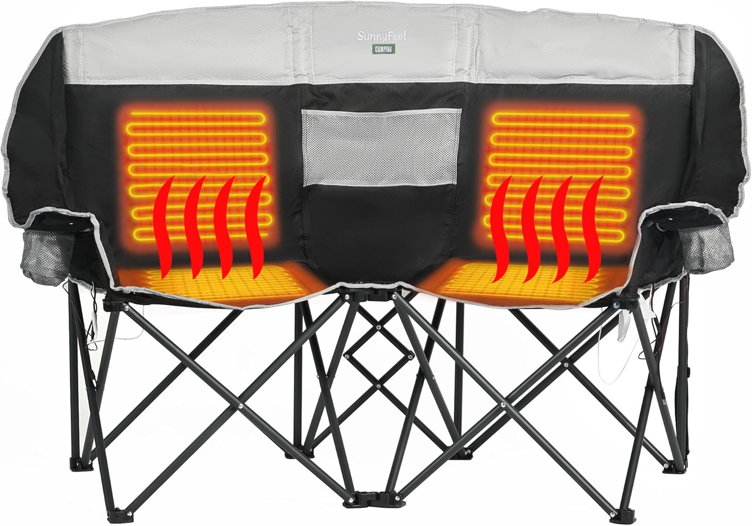 SUNNYFEEL Heated Double Camping Chair - Cozy Outdoor Bliss