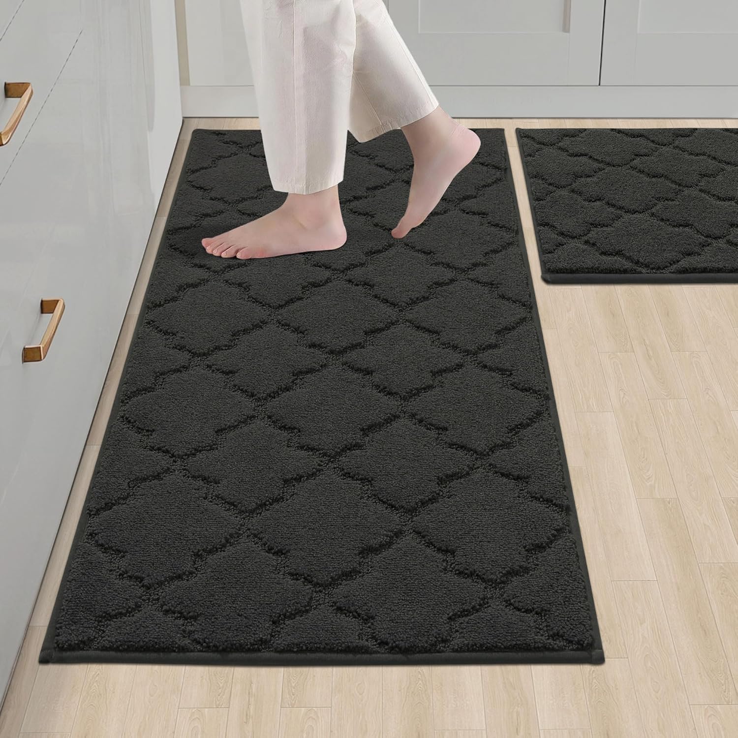 COSY HOMEER Soft Kitchen Rugs for Sink Super Absorbent Mats