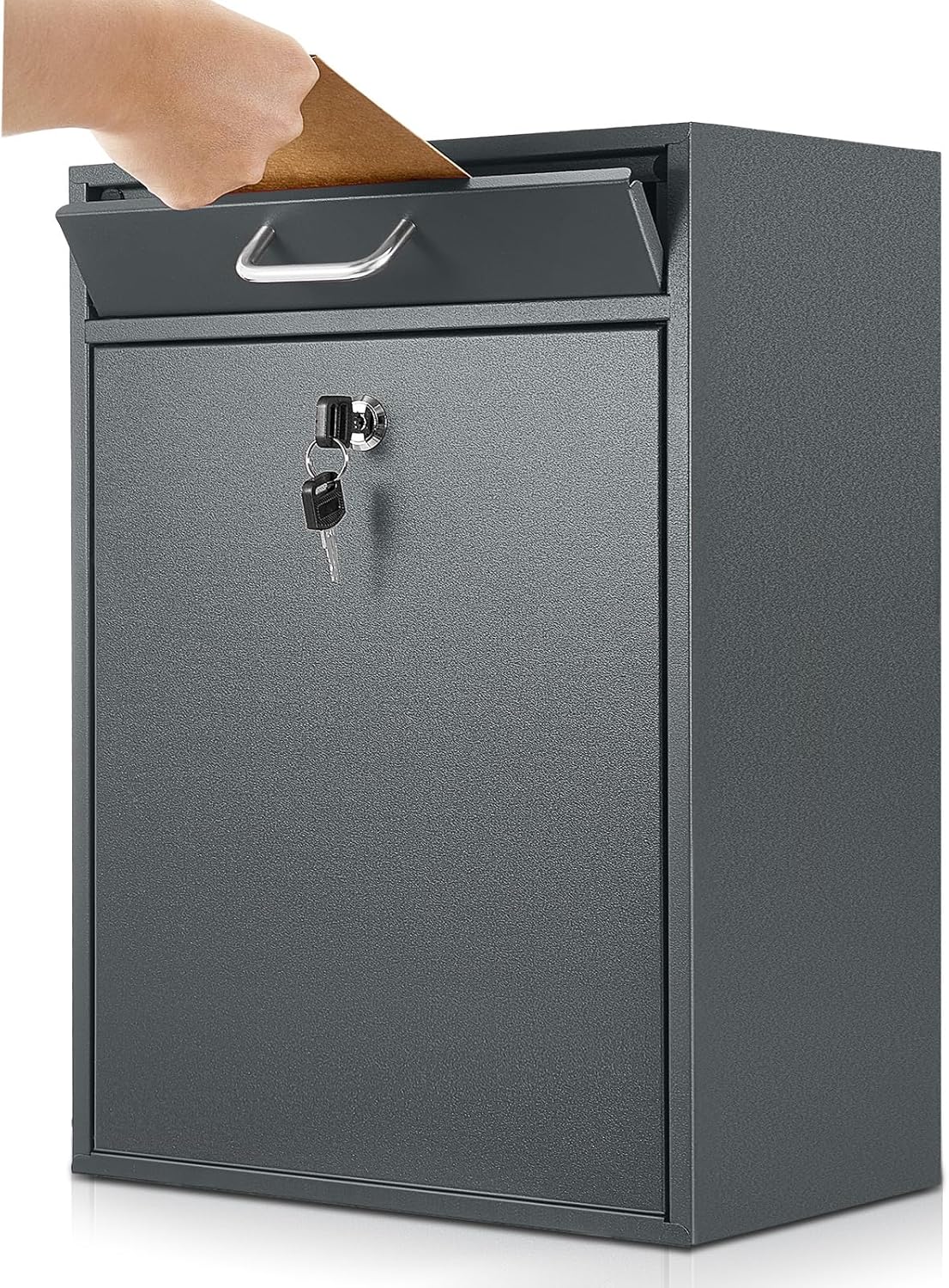 Locking Mailbox with Key for Outdoor Security and Storage