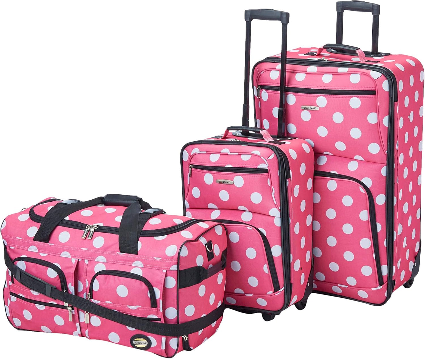 Rockland Vara Softside 3-Piece Luggage Set for Travel Enthusiasts