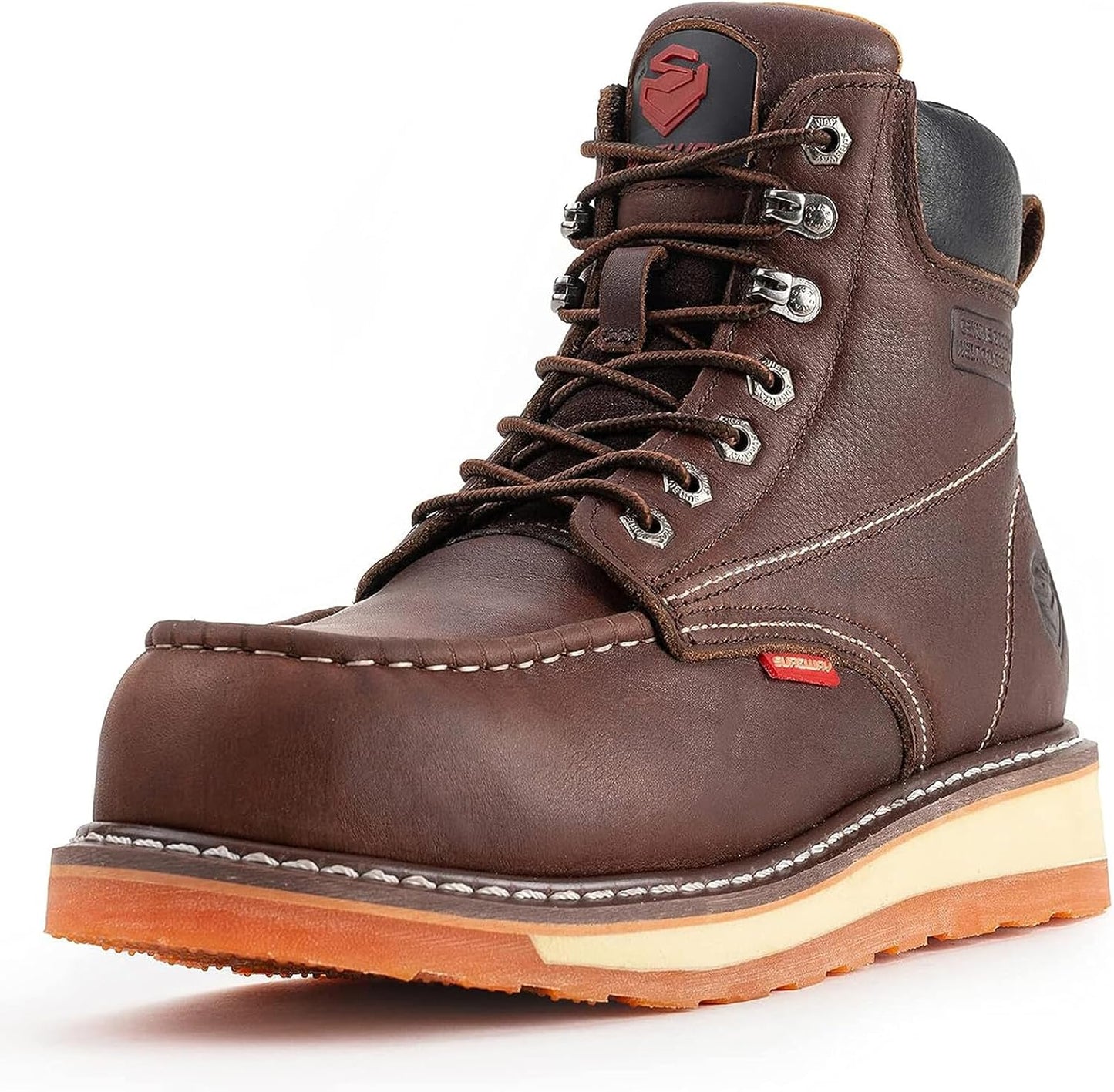 SUREWAY Mens Heavy Duty Soft Toe Work Boots for Comfort