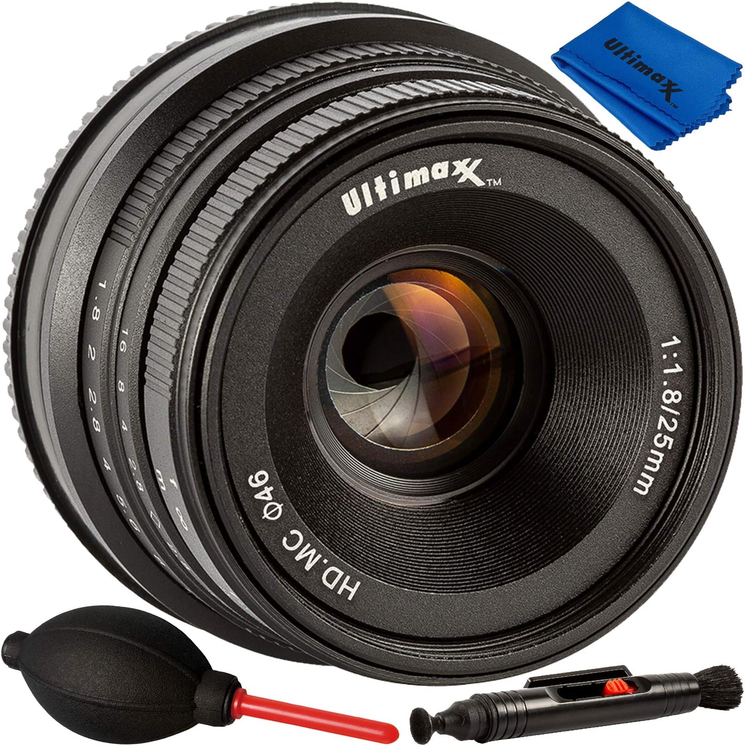 Ultimaxx 25mm f/1.8 Manual Lens Kit for Sony E-Mount Cameras