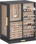 Jewelry Box 360 Rotating Organizer - Vertical Slate Gray Storage