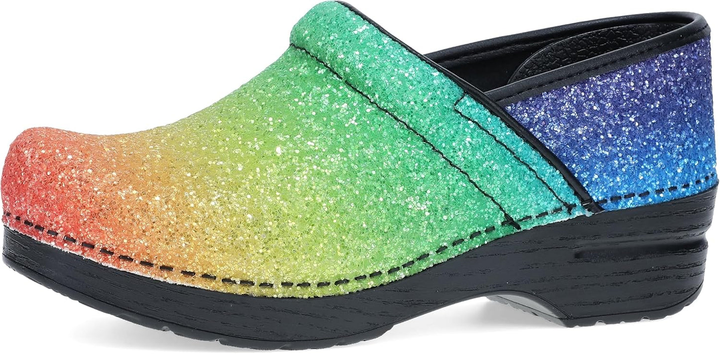 Dansko Professional Glitter Slip-On Clogs for Women with Comfort