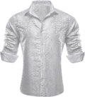 Retro 70s Disco Silk Dress Shirt for Men by Barry.Wang