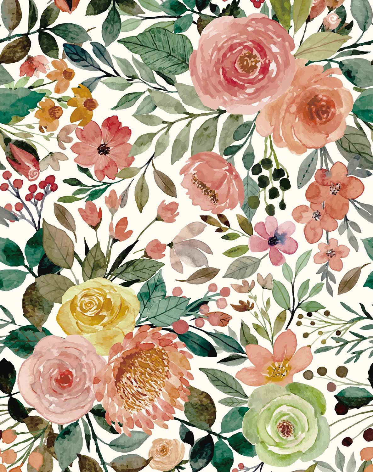 Floral Wallpaper Peel and Stick for Nursery Decor and More