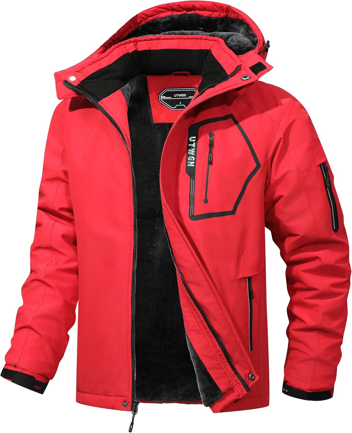 Men's Ski Jacket Winter Warm Waterproof Windbreaker for Snow