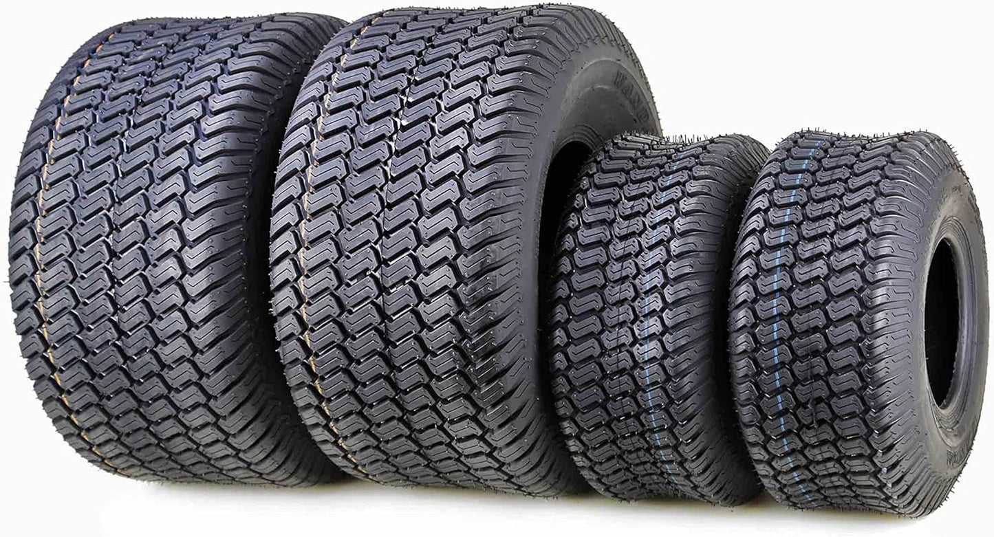 WANDA 4 Pack 15x6-6 & 18x8.5-8 Ride Lawn Mower Turf Tires