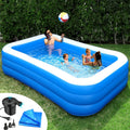 Inflatable Pool for Adults 10ft x 6ft - Bundle with Pump & Tarp