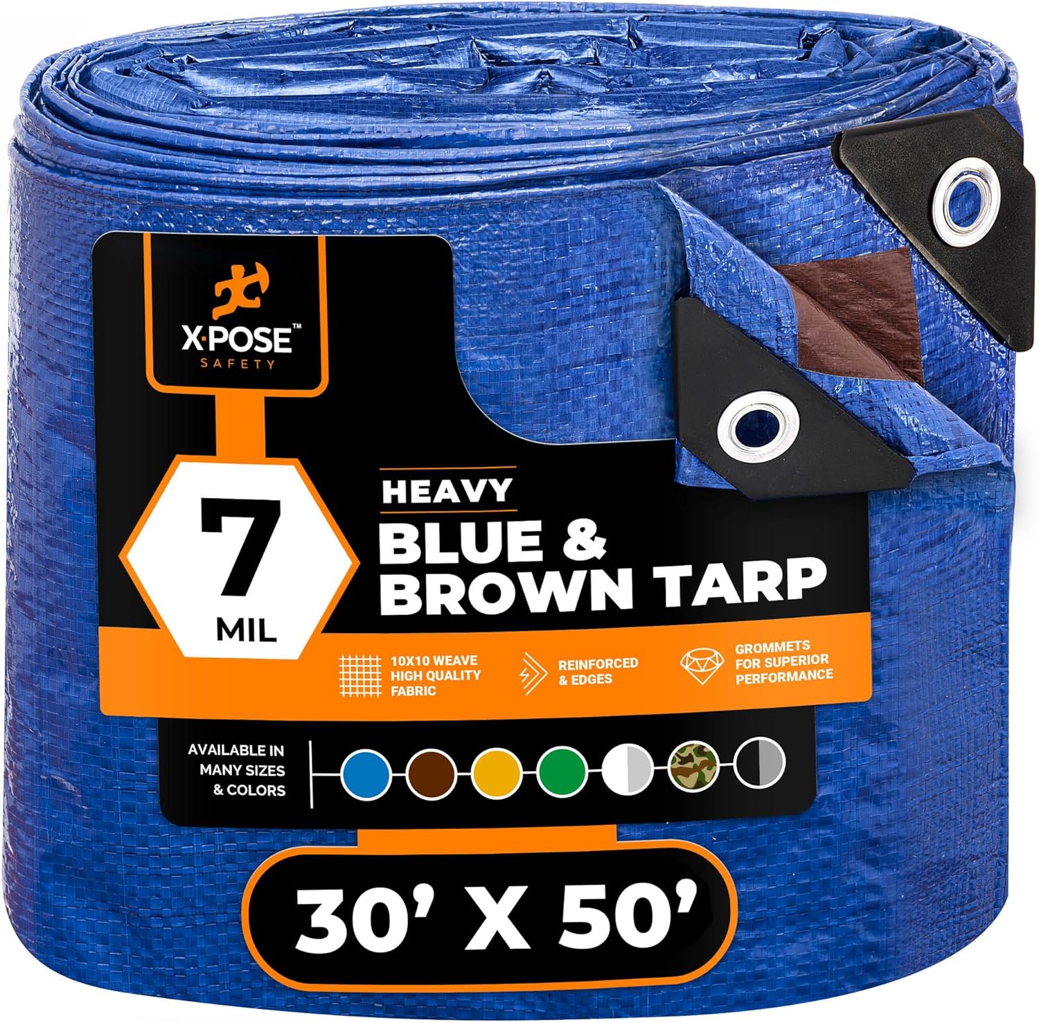 Xpose Safety 30 x 50 Heavy Blue/Brown Waterproof Tarp Review