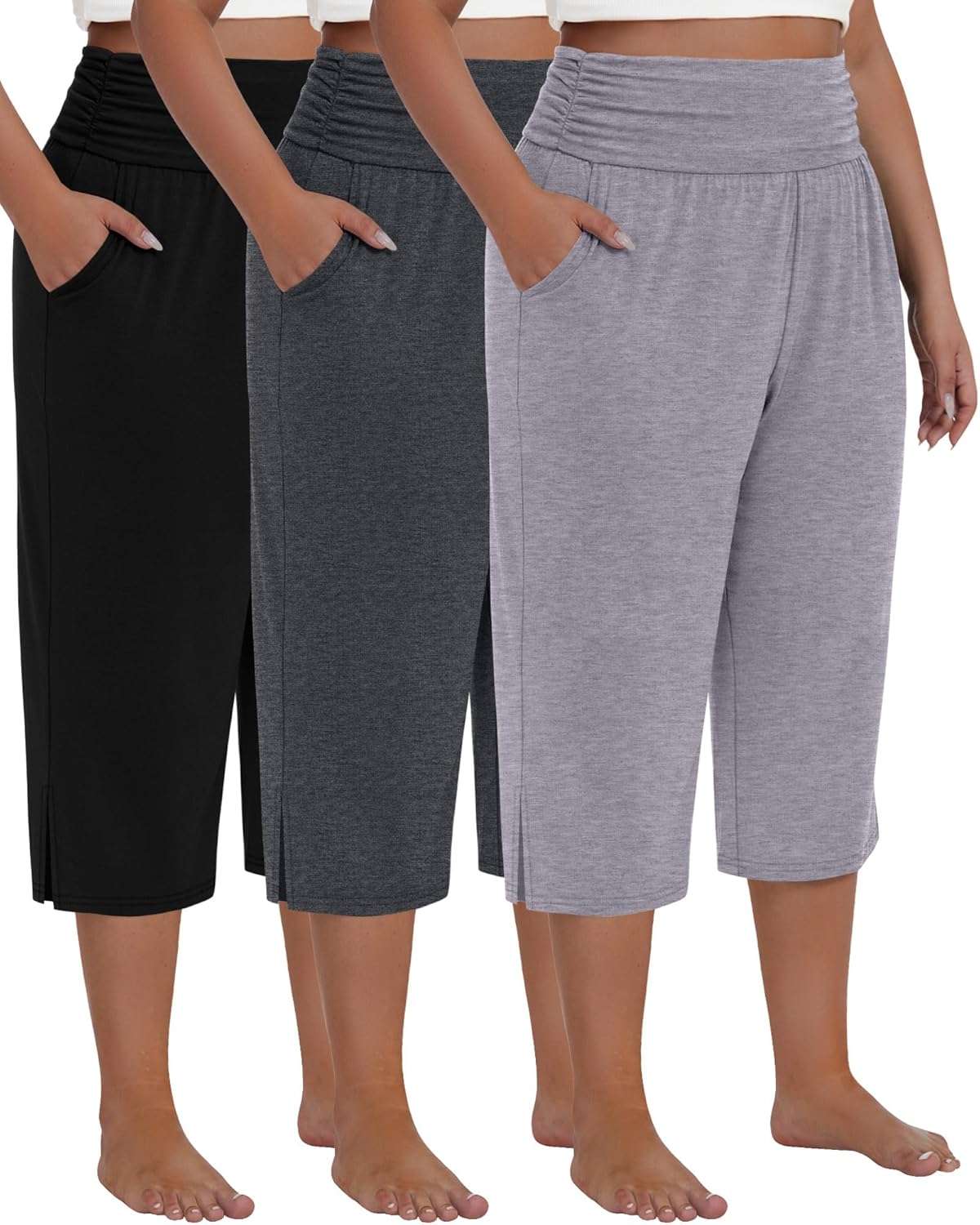 Neer Women's Plus Size Cotton Capri Pants for Comfort and Style