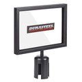 DuraSteel Stanchion Sign Holder Landscape for 8.5 in x 11 in - Queue