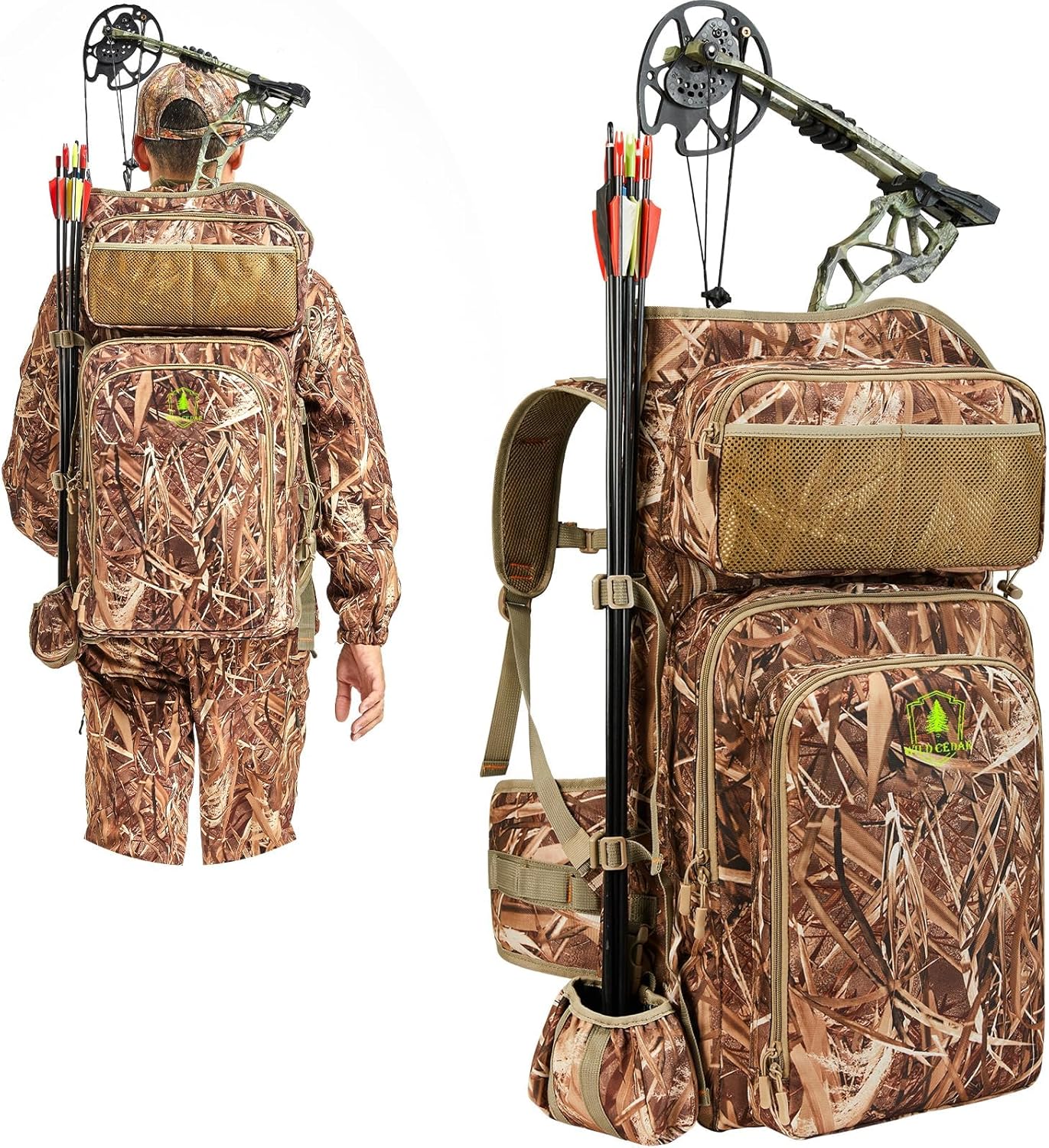 Bow Hunting Backpack for Men with Holder for Elk and Deer