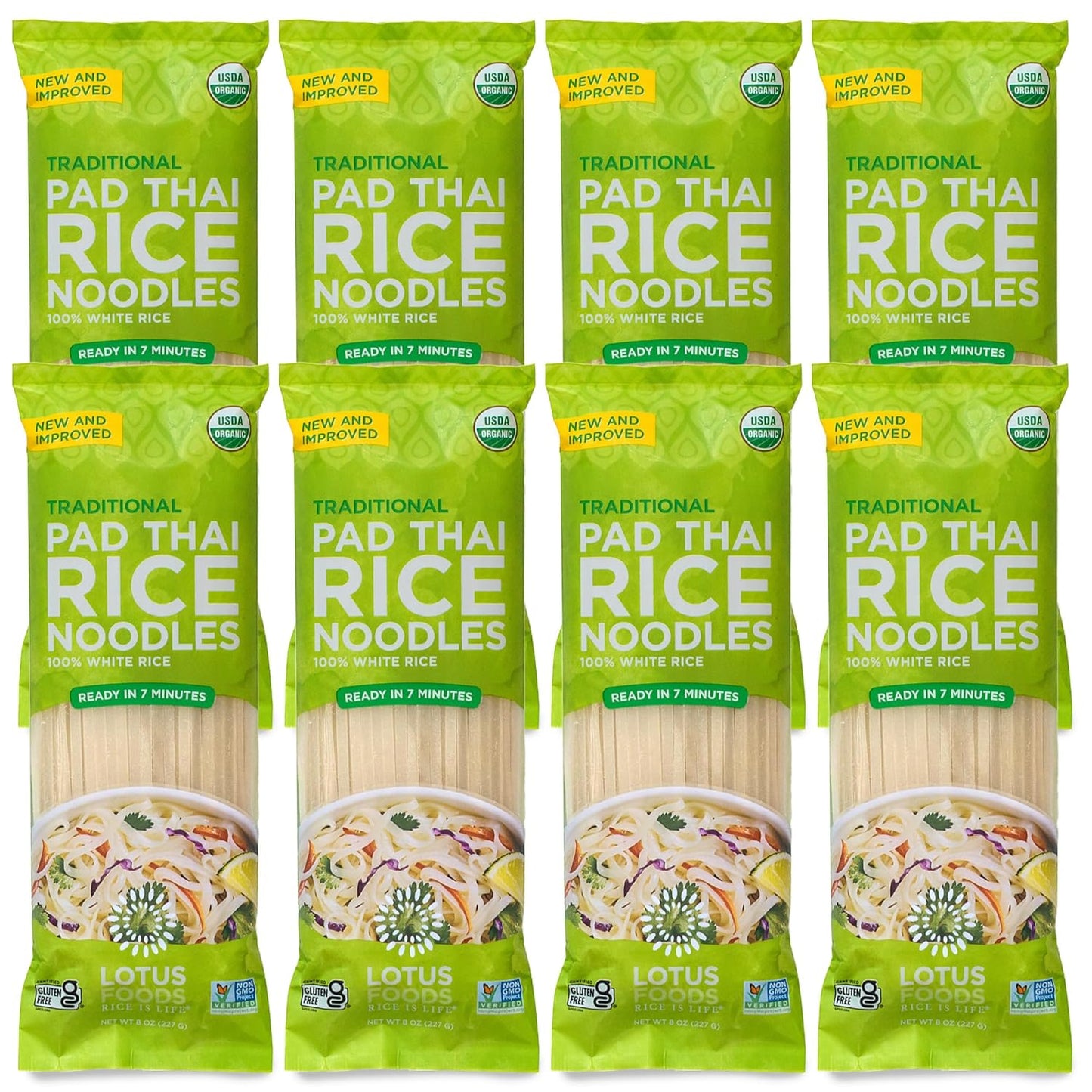 Traditional Pad Thai Rice Noodles - Gluten Free and Organic