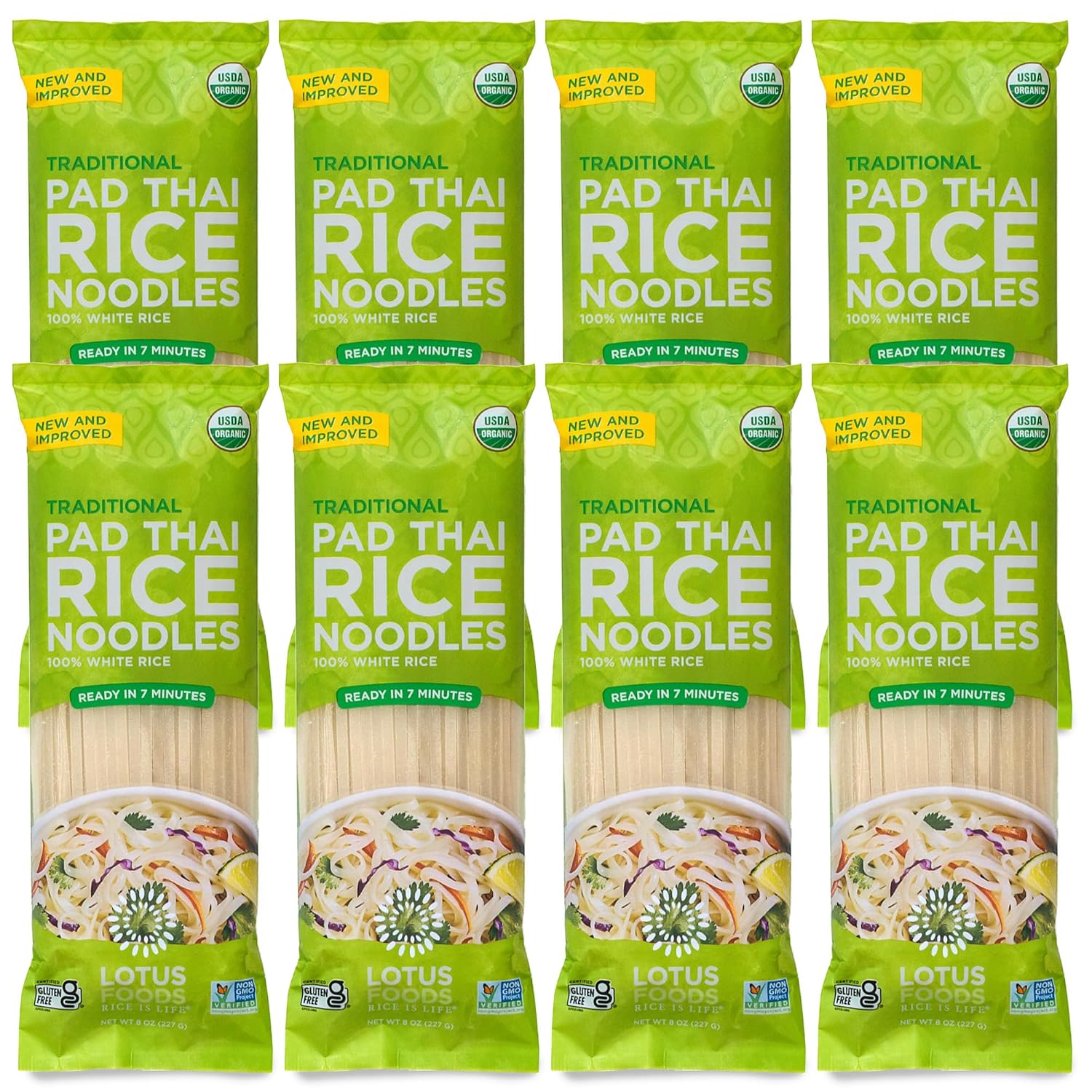 Traditional Pad Thai Rice Noodles - Gluten Free and Organic
