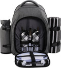 picnic backpack for 2 person with cooler compartment - complete set
