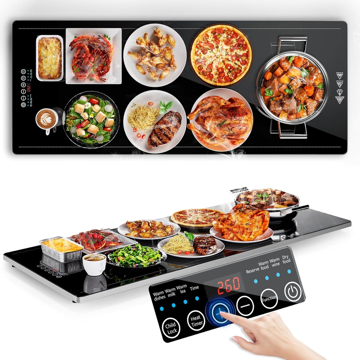 Electric Warming Tray XXL 40x14 with Touch Screen Control