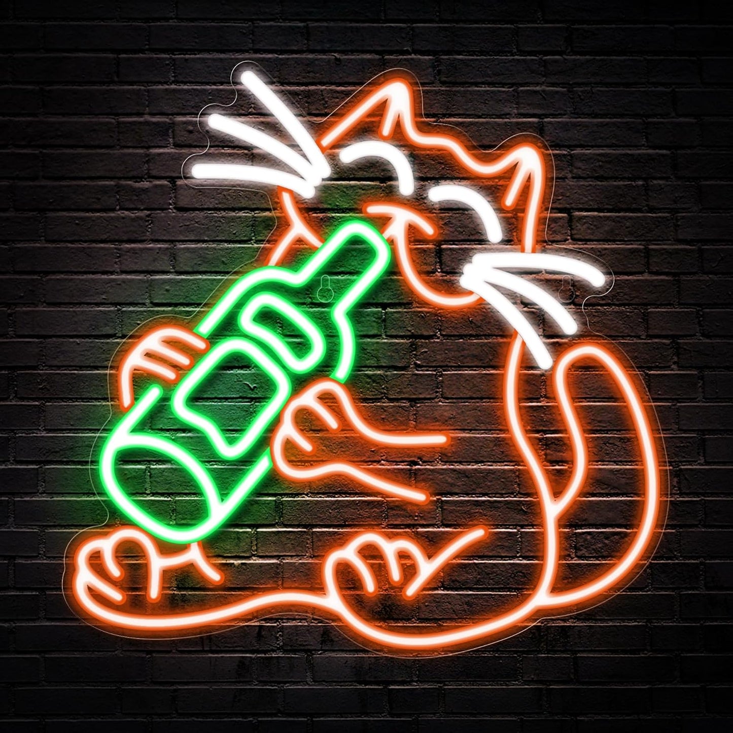 Kavaas Cat Beer Neon Sign - Fun Decor for Home Bars & Parties