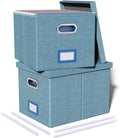 2 Pack File Storage Organizer Box for Letter/Legal Files - Durable