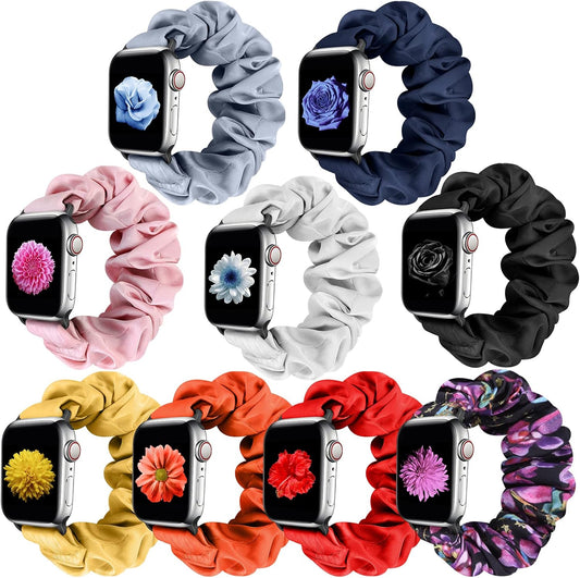XFYELE Patterned Scrunchie Band: Stylish, Elastic Apple Watch Strap