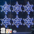 Hiboom 6 Pack Christmas Window Lights 12 in Snowflake - Bright Indoor
