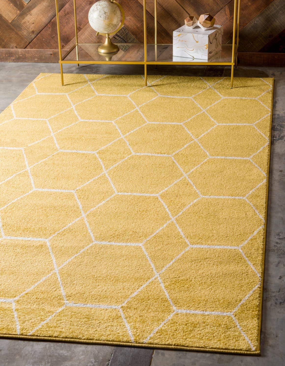 Unique Loom Trellis Frieze Collection Area Rug - Geometric Design