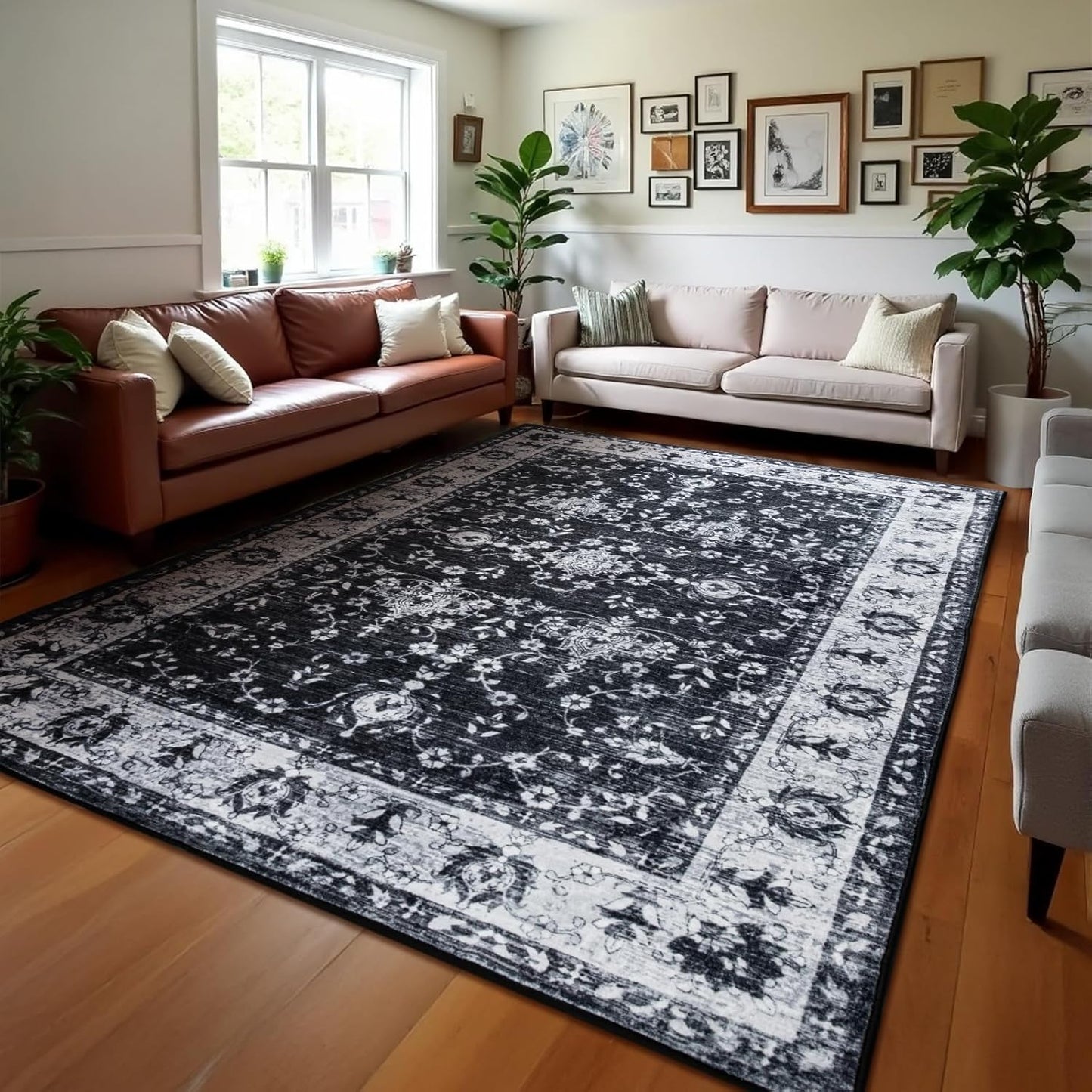 Area Rug for Living Room - 8x10 Machine Washable Non Slip