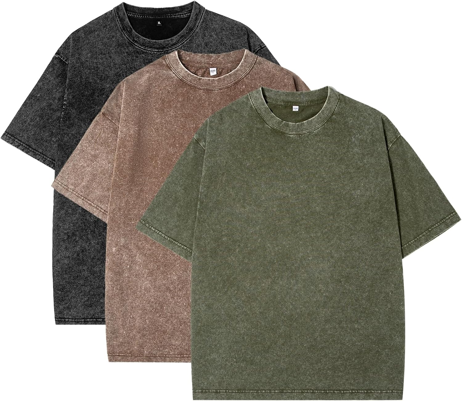 Eadali Mens Oversized T-Shirts for Vintage Streetwear Style