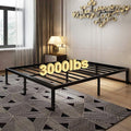 14 in Platform Bed Frame King - Heavy Duty Steel Slat Foundation