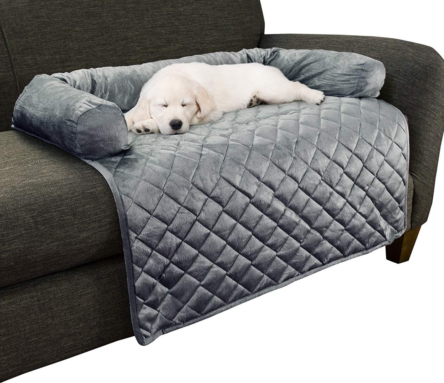 Couch Cover for Dogs - Stylish Pet Protector with Bolster