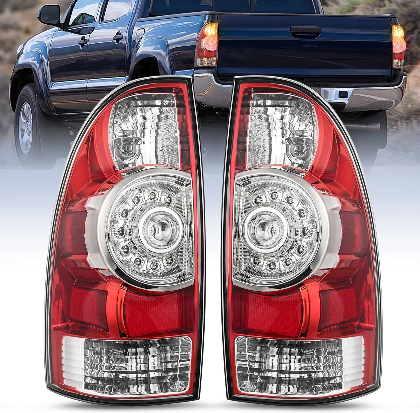 Nilight Taillight Assembly for Toyota Tacoma 2005-2015 Models