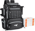 Bait Boss Fishing Tackle Backpack with Rod Holders - Large Waterproof