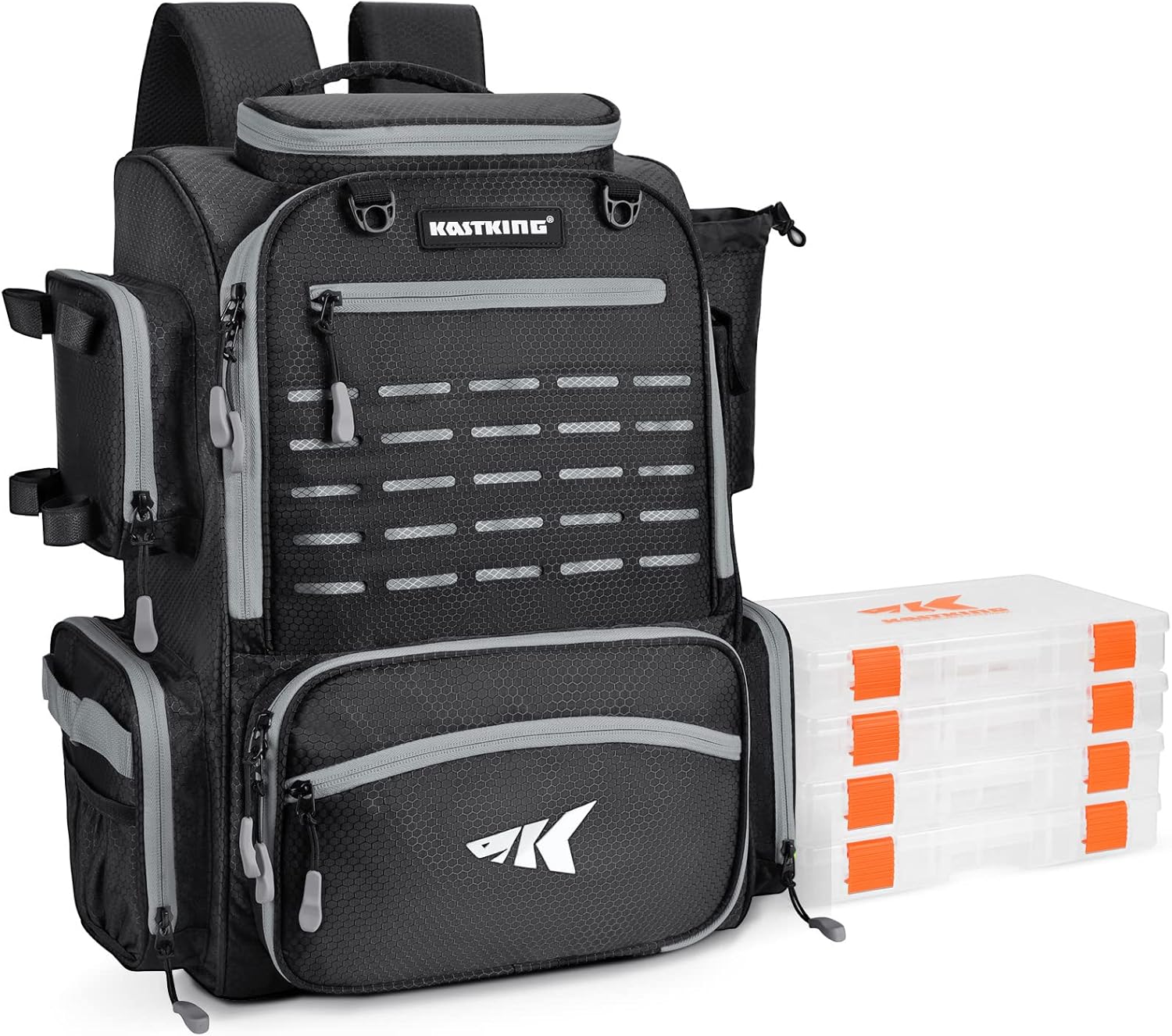 KastKing Bait Boss Backpack - 43L Large Storage for Fishing Gear