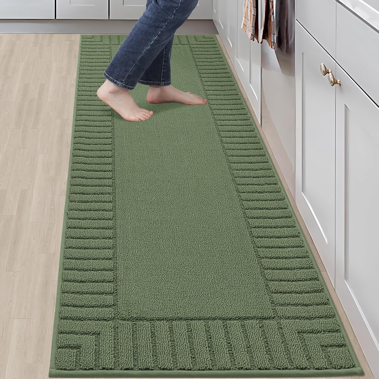 Non Slip Kitchen Rugs for Floor - Absorbent and Washable Mats