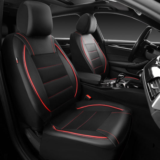 CAR PASS Universal FIT Piping Leather Seat Covers for SUVs