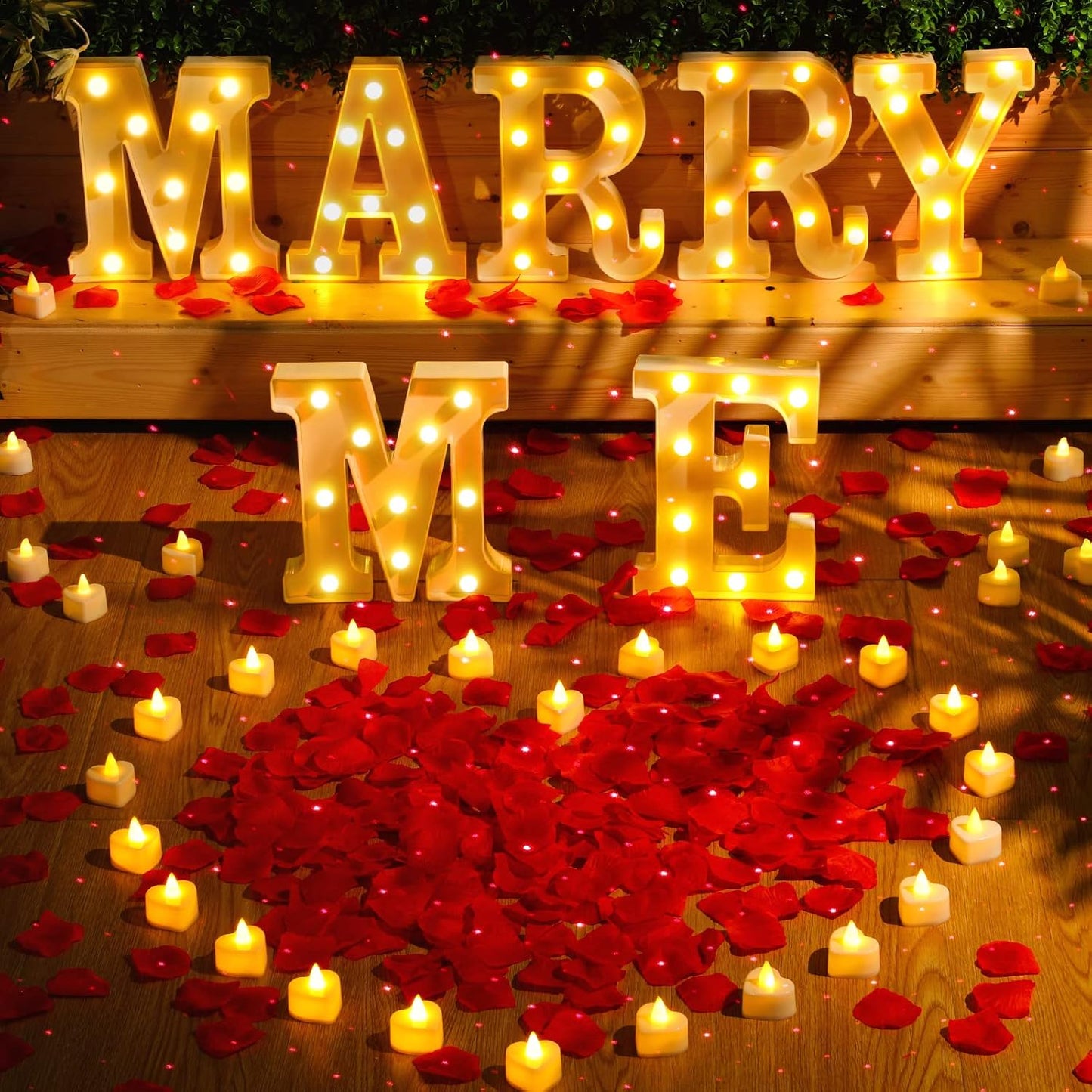 Hortsun Marry Me Light Up Letters for Romantic Proposals