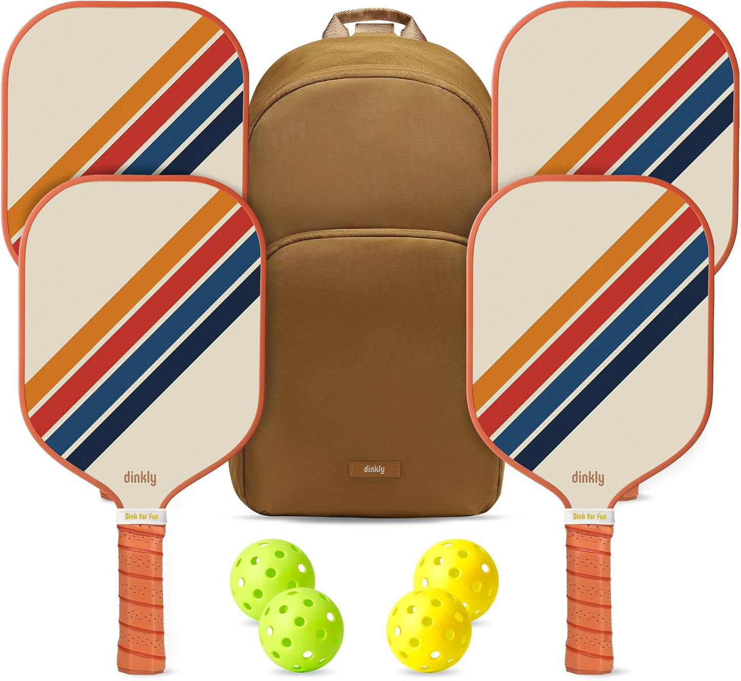 Pickleball Paddles Set of 4 - USAPA Approved Rackets & Balls