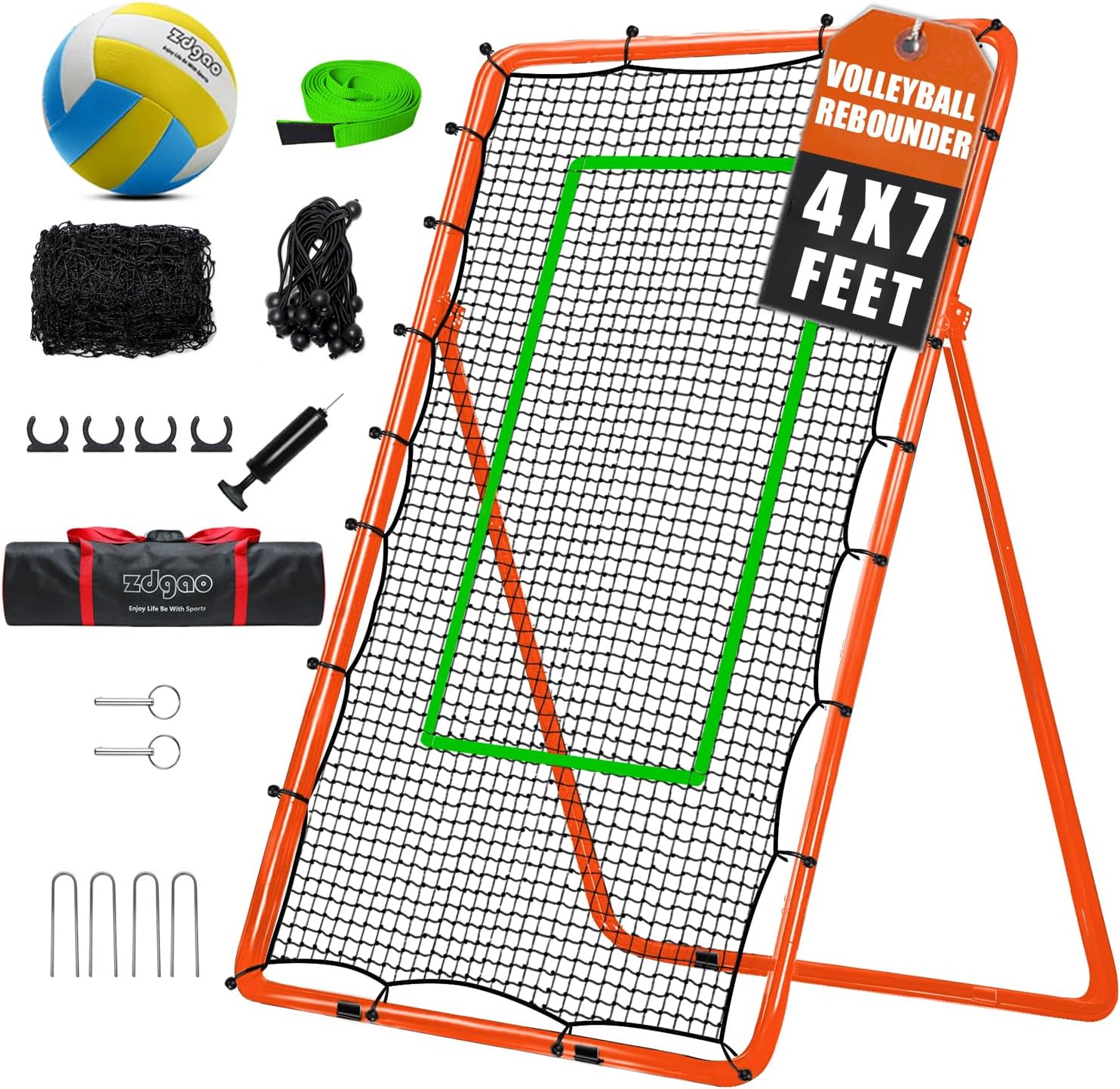 Volleyball Rebounder Net for Skill Improvement and Practice