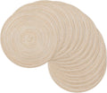 SHACOS 15 in Beige Round Placemats Set of 12 - Durable Dining
