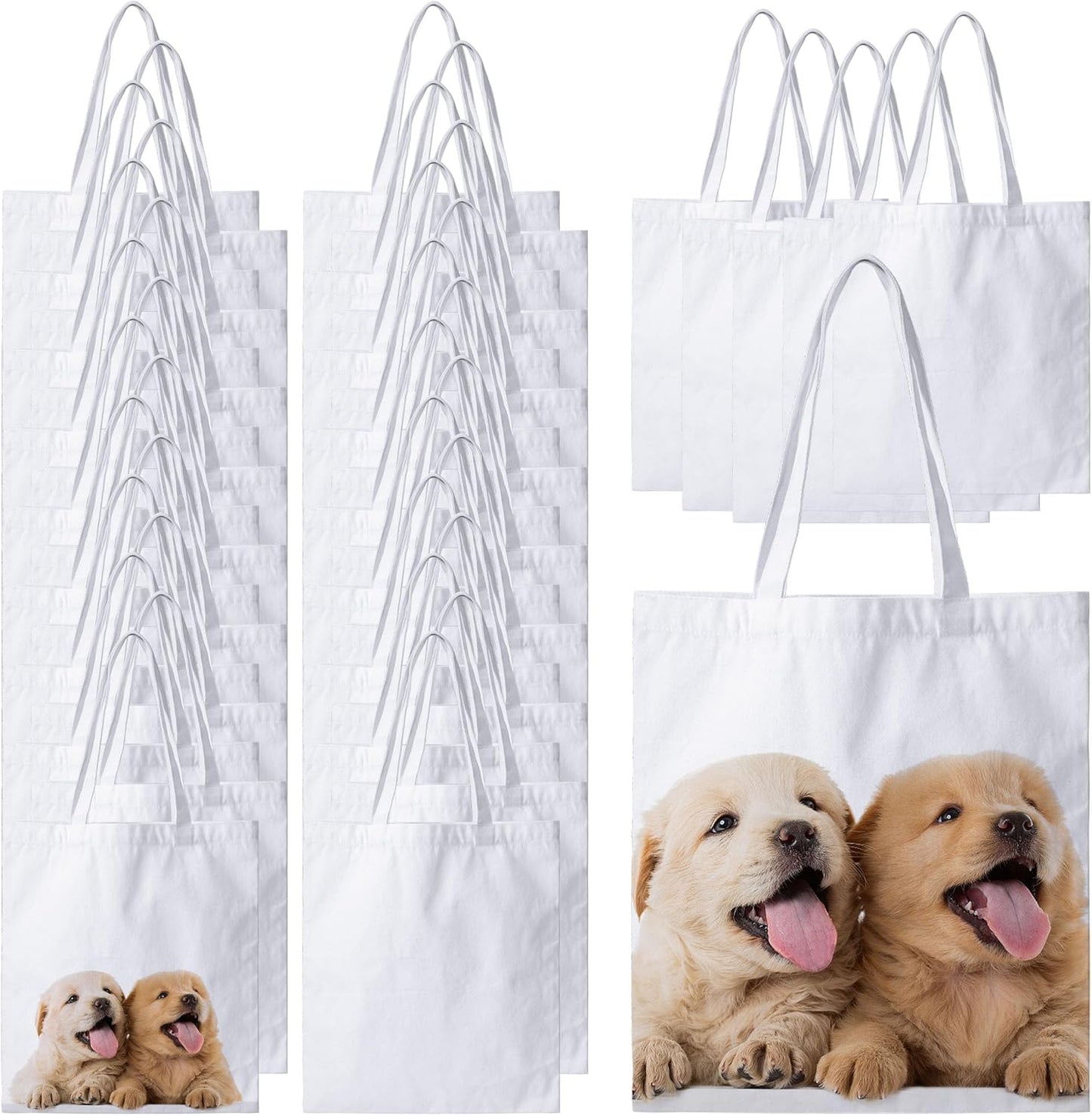Sublimation Tote Bags Bulk for DIY Crafts and Heat Transfer