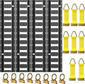 Trekassy E Track Tie-Down Rail Kit 4-Pack 2 ft - Heavy Duty Cargo Rail