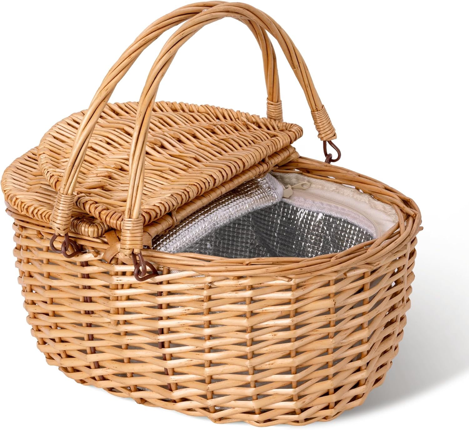 GRANNY SAYS Picnic Basket with Insulated Cooler for Outdoor Fun