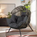 Vongrasig Outdoor Wicker Egg Chair for Cozy Patio Lounging