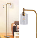 DLLT Floor Lamp Tall with Seeded Glass for Modern Living Rooms