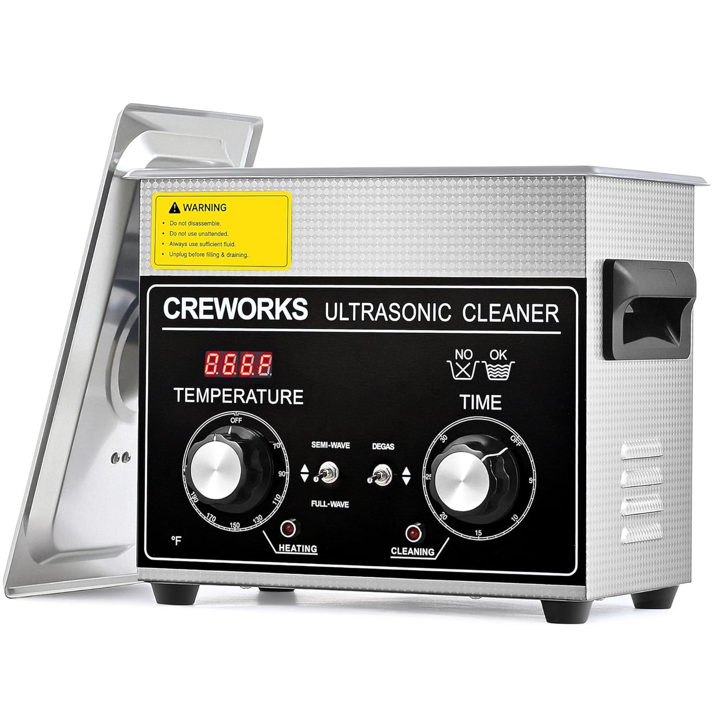 3L Ultrasonic Cleaner with Heater and Timer for Jewelry Care