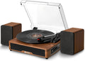 Vangoa Record Player with External Speakers - Retro Belt-Drive